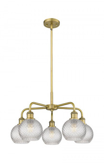 Athens - 5 Light - 24 inch - Brushed Brass - Chandelier (3442|516-5CR-BB-G122C-6CL)