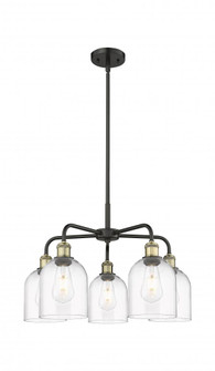 Bella - 5 Light - 24 inch - Black Antique Brass - Chandelier (3442|516-5CR-BAB-G558-6CL)
