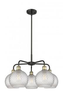 Athens - 5 Light - 26 inch - Black Antique Brass - Chandelier (3442|516-5CR-BAB-G122C-8CL)