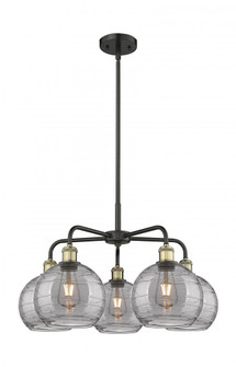 Athens Deco Swirl - 5 Light - 26 inch - Black Antique Brass - Chandelier (3442|516-5CR-BAB-G1213-8SM)