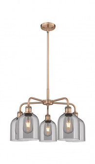 Bella - 5 Light - 24 inch - Antique Copper - Chandelier (3442|516-5CR-AC-G558-6SM)