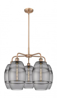 Vaz - 5 Light - 26 inch - Antique Copper - Chandelier (3442|516-5CR-AC-G557-8SM)