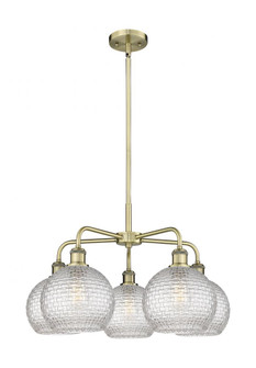 Athens - 5 Light - 26 inch - Antique Brass - Chandelier (3442|516-5CR-AB-G122C-8CL)