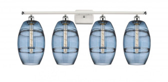 Vaz - 4 Light - 38 inch - White Polished Chrome - Bath Vanity Light (3442|516-4W-WPC-G557-8BL)