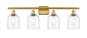 Bella - 4 Light - 36 inch - Satin Gold - Bath Vanity Light (3442|516-4W-SG-G558-6CL)