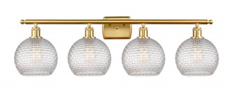 Athens - 4 Light - 38 inch - Satin Gold - Bath Vanity Light (3442|516-4W-SG-G122C-8CL)