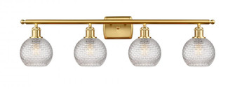 Athens - 4 Light - 36 inch - Satin Gold - Bath Vanity Light (3442|516-4W-SG-G122C-6CL)