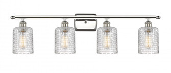 Cobbleskill - 4 Light - 35 inch - Polished Nickel - Bath Vanity Light (3442|516-4W-PN-G112C-5CL)