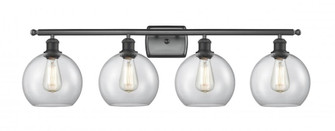 Athens - 4 Light - 38 inch - Matte Black - Bath Vanity Light (3442|516-4W-BK-G122C-8CL)