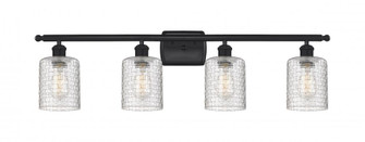 Cobbleskill - 4 Light - 35 inch - Matte Black - Bath Vanity Light (3442|516-4W-BK-G112C-5CL)