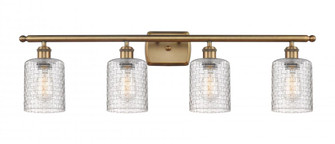 Cobbleskill - 4 Light - 35 inch - Brushed Brass - Bath Vanity Light (3442|516-4W-BB-G112C-5CL)