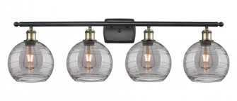 Athens Deco Swirl - 4 Light - 38 inch - Black Antique Brass - Bath Vanity Light (3442|516-4W-BAB-G1213-8SM)