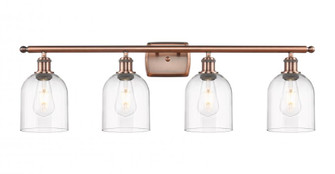 Bella - 4 Light - 36 inch - Antique Copper - Bath Vanity Light (3442|516-4W-AC-G558-6CL)