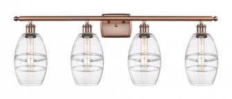 Vaz - 4 Light - 36 inch - Antique Copper - Bath Vanity Light (3442|516-4W-AC-G557-6CL)