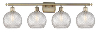 Athens - 4 Light - 38 inch - Antique Brass - Bath Vanity Light (3442|516-4W-AB-G122C-8CL)