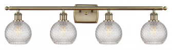 Athens - 4 Light - 36 inch - Antique Brass - Bath Vanity Light (3442|516-4W-AB-G122C-6CL)