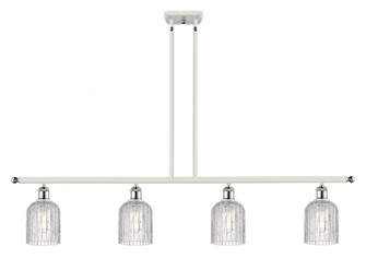 Bridal Veil - 4 Light - 48 inch - White Polished Chrome - Stem hung - Island Light (3442|516-4I-WPC-G559-5CL)