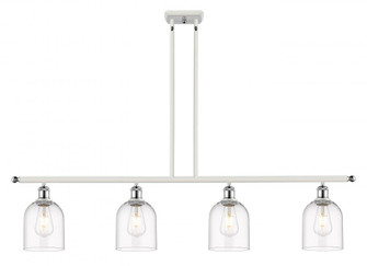 Bella - 4 Light - 48 inch - White Polished Chrome - Stem hung - Island Light (3442|516-4I-WPC-G558-6CL)