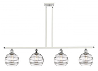 Rochester - 4 Light - 48 inch - White Polished Chrome - Stem hung - Island Light (3442|516-4I-WPC-G556-8CL)