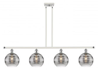 Rochester - 4 Light - 48 inch - White Polished Chrome - Stem hung - Island Light (3442|516-4I-WPC-G556-8SM)