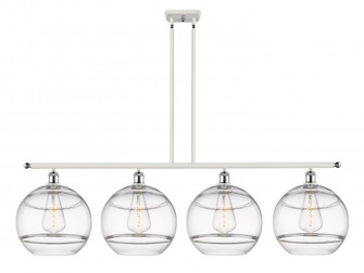 Rochester - 4 Light - 50 inch - White Polished Chrome - Stem hung - Island Light (3442|516-4I-WPC-G556-12CL)