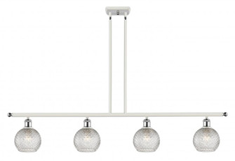 Athens - 4 Light - 48 inch - White Polished Chrome - Stem hung - Island Light (3442|516-4I-WPC-G122C-6CL)