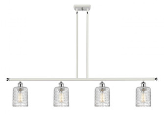 Cobbleskill - 4 Light - 48 inch - White Polished Chrome - Stem hung - Island Light (3442|516-4I-WPC-G112C-5CL)