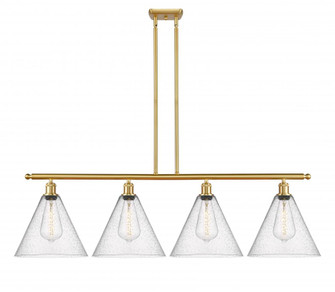 Berkshire - 4 Light - 50 inch - Satin Gold - Stem hung - Island Light (3442|516-4I-SG-GBC-124-LED)