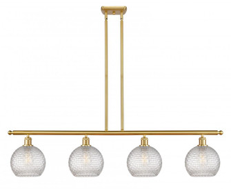 Athens - 4 Light - 48 inch - Satin Gold - Stem hung - Island Light (3442|516-4I-SG-G122C-8CL)