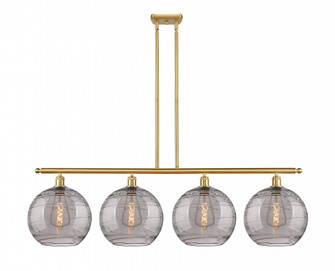 Athens Deco Swirl - 4 Light - 50 inch - Satin Gold - Stem hung - Island Light (3442|516-4I-SG-G1213-12SM)