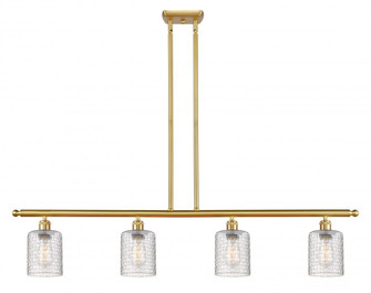 Cobbleskill - 4 Light - 48 inch - Satin Gold - Stem hung - Island Light (3442|516-4I-SG-G112C-5CL)
