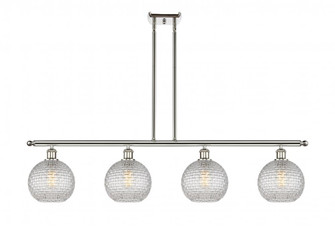 Athens - 4 Light - 48 inch - Polished Nickel - Stem hung - Island Light (3442|516-4I-PN-G122C-8CL)