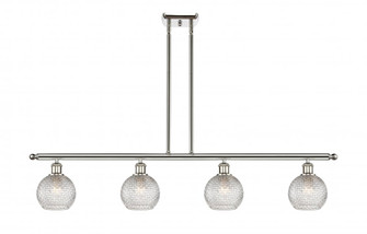 Athens - 4 Light - 48 inch - Polished Nickel - Stem hung - Island Light (3442|516-4I-PN-G122C-6CL)