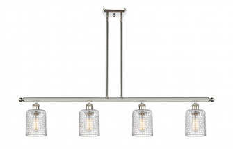 Cobbleskill - 4 Light - 48 inch - Polished Nickel - Stem hung - Island Light (3442|516-4I-PN-G112C-5CL)