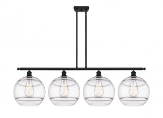 Rochester - 4 Light - 50 inch - Matte Black - Stem hung - Island Light (3442|516-4I-BK-G556-12CL)