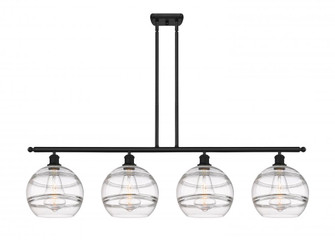 Rochester - 4 Light - 48 inch - Matte Black - Stem hung - Island Light (3442|516-4I-BK-G556-10CL)