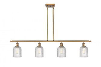 Bridal Veil - 4 Light - 48 inch - Brushed Brass - Stem hung - Island Light (3442|516-4I-BB-G559-5CL)