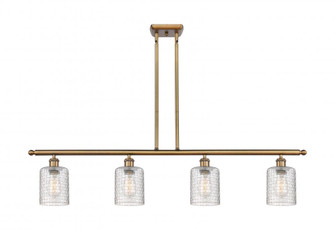 Cobbleskill - 4 Light - 48 inch - Brushed Brass - Stem hung - Island Light (3442|516-4I-BB-G112C-5CL)