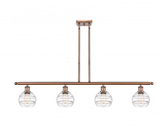Rochester - 4 Light - 48 inch - Antique Copper - Stem hung - Island Light (3442|516-4I-AC-G556-6CL)