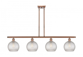 Athens - 4 Light - 48 inch - Antique Copper - Stem hung - Island Light (3442|516-4I-AC-G122C-8CL)