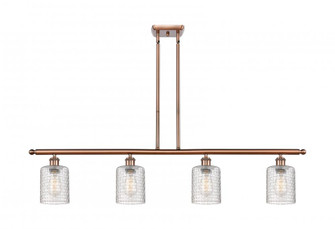 Cobbleskill - 4 Light - 48 inch - Antique Copper - Stem hung - Island Light (3442|516-4I-AC-G112C-5CL)