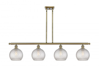 Athens - 4 Light - 48 inch - Antique Brass - Cord hung - Island Light (3442|516-4I-AB-G122C-8CL)