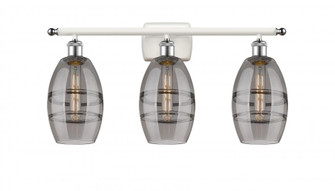 Vaz - 3 Light - 26 inch - White Polished Chrome - Bath Vanity Light (3442|516-3W-WPC-G557-6SM)