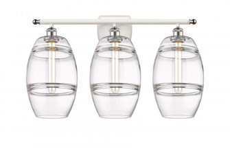 Vaz - 3 Light - 28 inch - White Polished Chrome - Bath Vanity Light (3442|516-3W-WPC-G557-8CL)