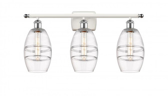Vaz - 3 Light - 26 inch - White Polished Chrome - Bath Vanity Light (3442|516-3W-WPC-G557-6CL)
