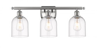 Bella - 3 Light - 26 inch - Brushed Satin Nickel - Bath Vanity Light (3442|516-3W-SN-G558-6CL)