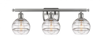 Rochester - 3 Light - 26 inch - Brushed Satin Nickel - Bath Vanity Light (3442|516-3W-SN-G556-6CL)