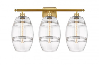 Vaz - 3 Light - 28 inch - Satin Gold - Bath Vanity Light (3442|516-3W-SG-G557-8CL)