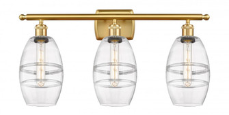Vaz - 3 Light - 26 inch - Satin Gold - Bath Vanity Light (3442|516-3W-SG-G557-6CL)