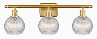 Athens - 3 Light - 26 inch - Satin Gold - Bath Vanity Light (3442|516-3W-SG-G122C-6CL)